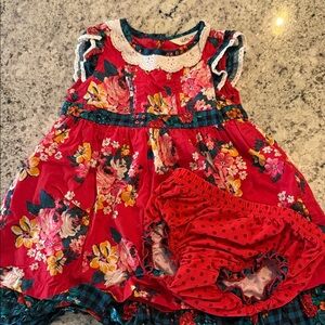 Matilda Jane Red Floral Kids Dress